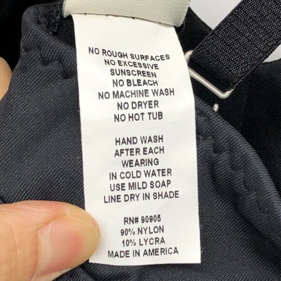 Malia Mills Mariska Black One Piece Swimsuit w Ruched Sides size 8 (C/D cup) - Picture 13 of 15